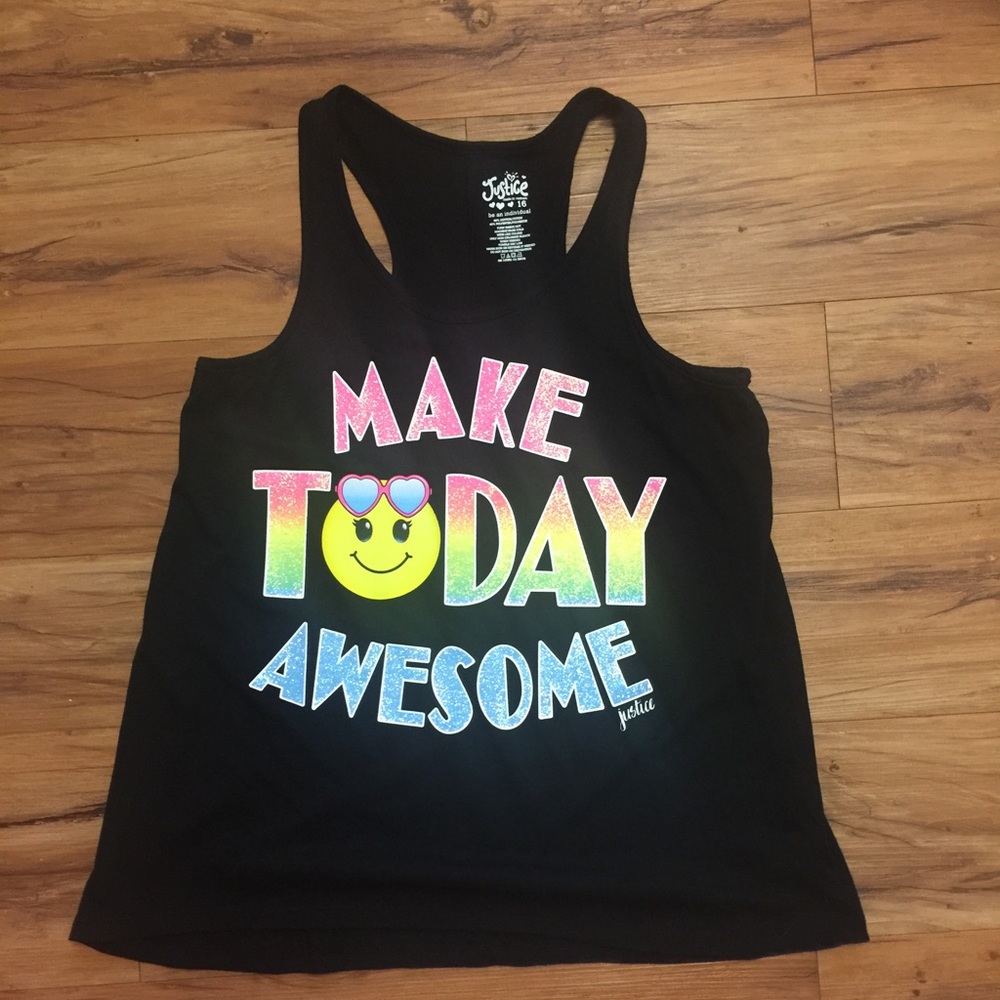 Justice black tank