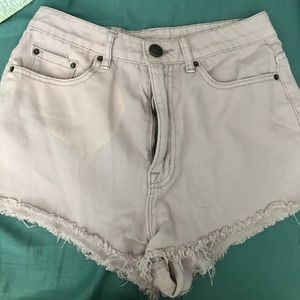 Lavender high waisted shorts
