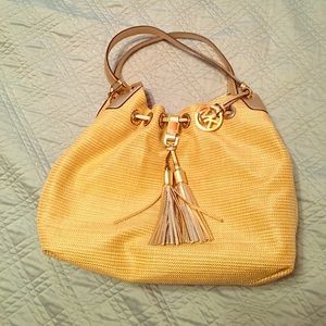 Michael Kors Camden handbag- gold shimmer