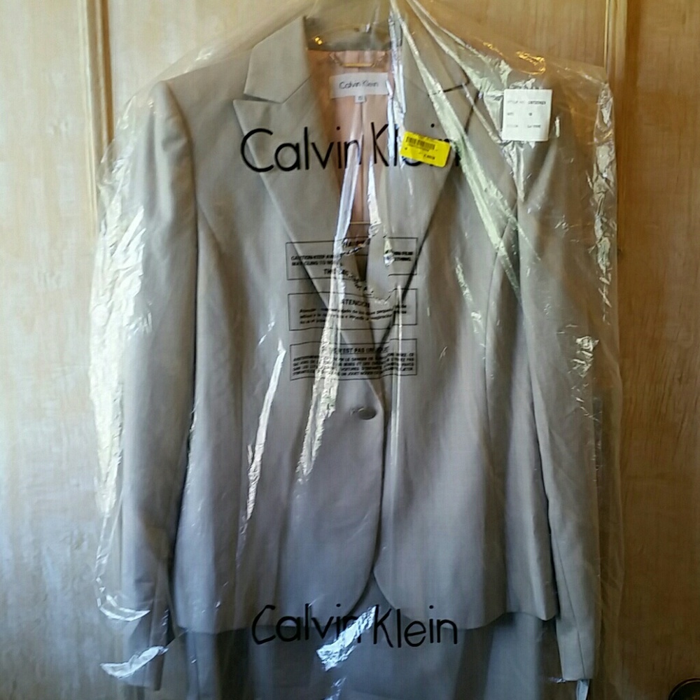 Calvin Klein Clay Stripe Suit