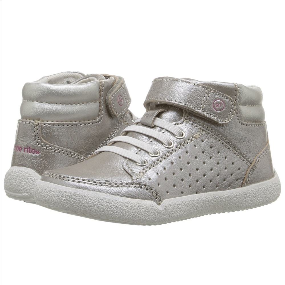 toddler stride rite silver high tops NIB 7.5med