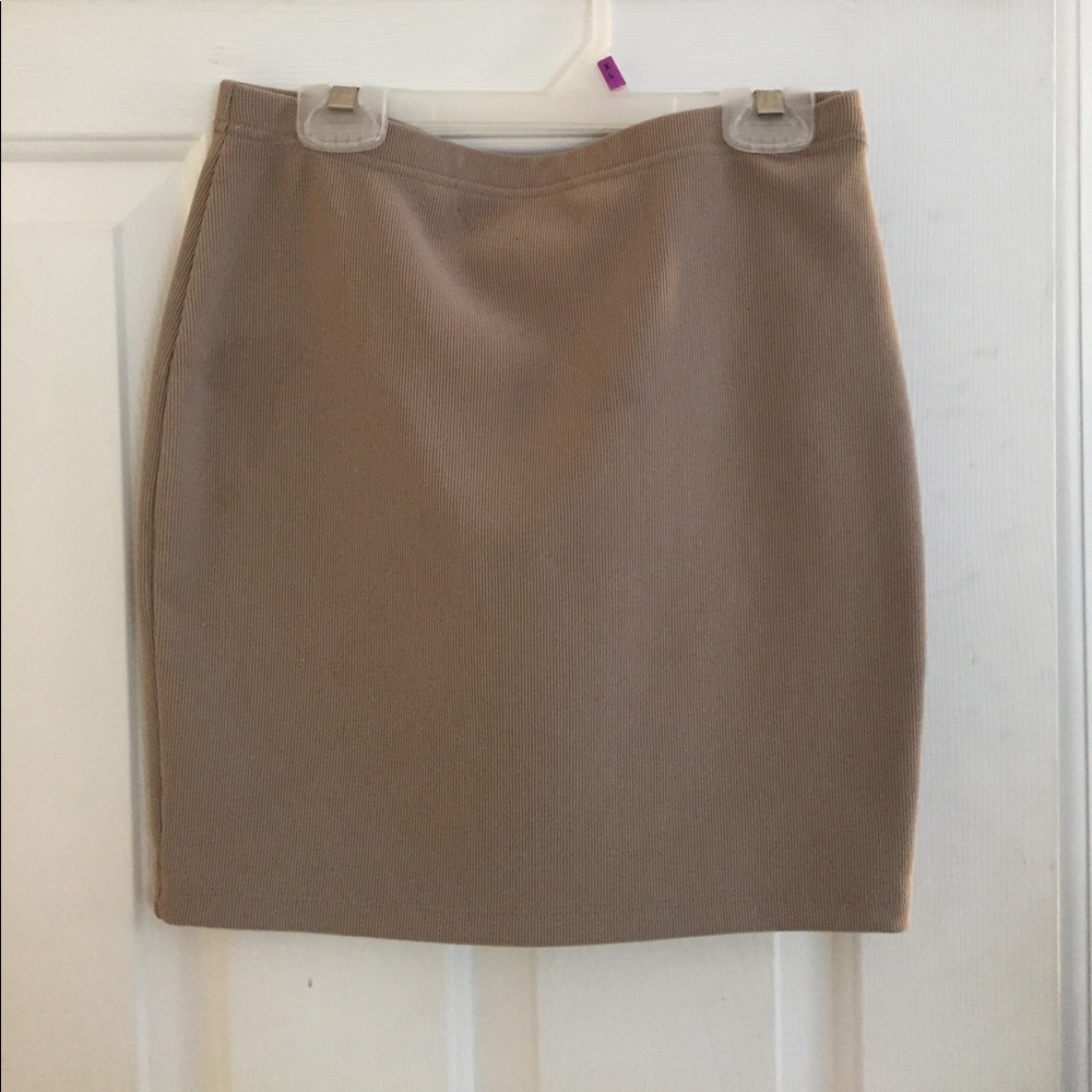 Tan mini skirt