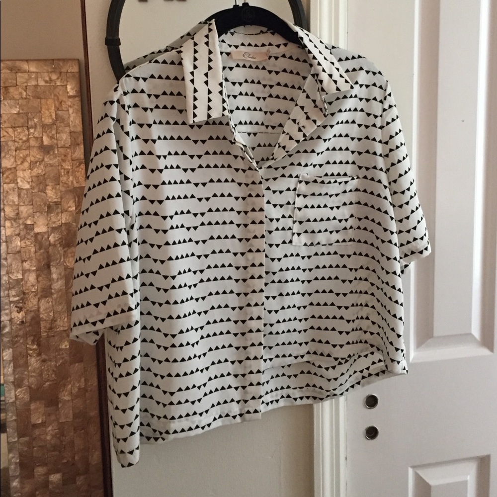 Triangle Print Blouse