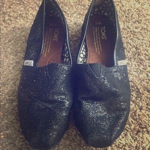 Black sparkle TOMS