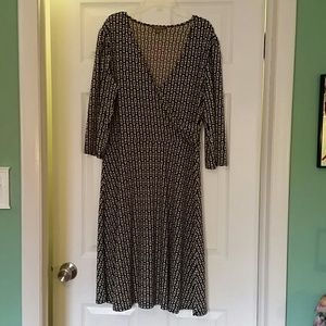 Apt. 9 black and white wrap dress
