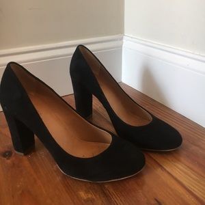 J. Crew black suede pumps size 8