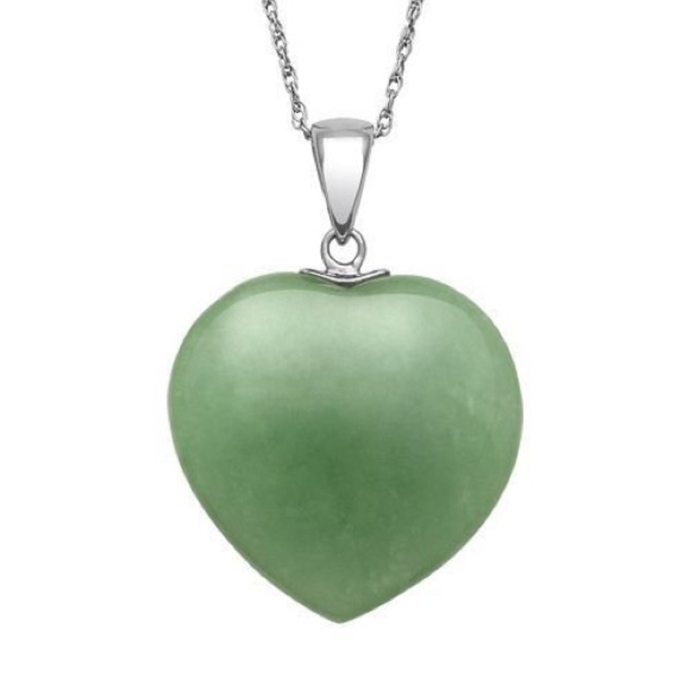 Natural Stone Heart Necklace Great Gift