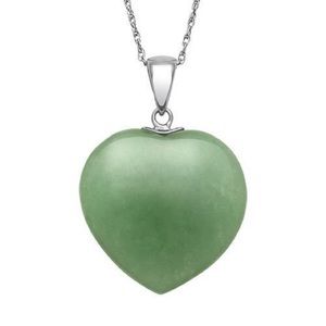 Natural Stone Heart Necklace Great Gift