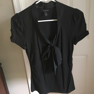 White House Black Market Black Blouse
