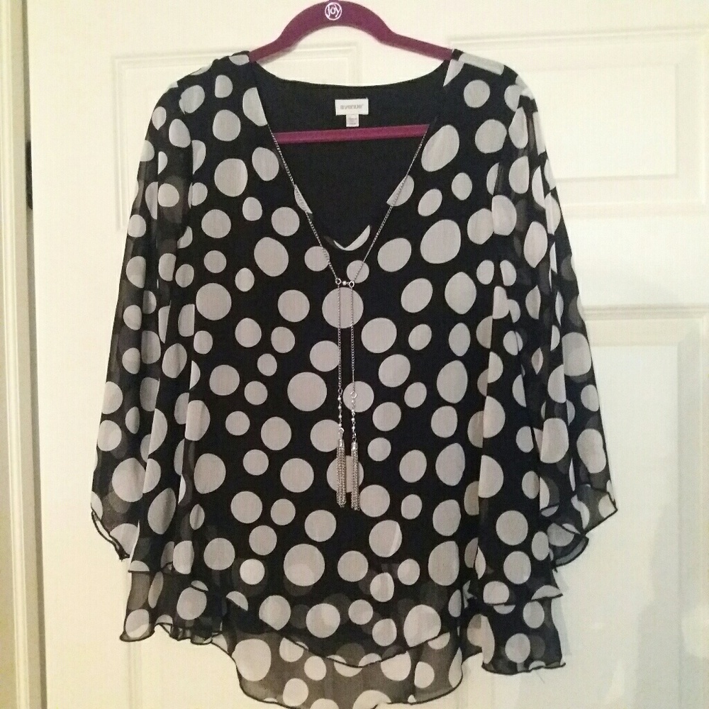 Black & White Polka Dot Blouse