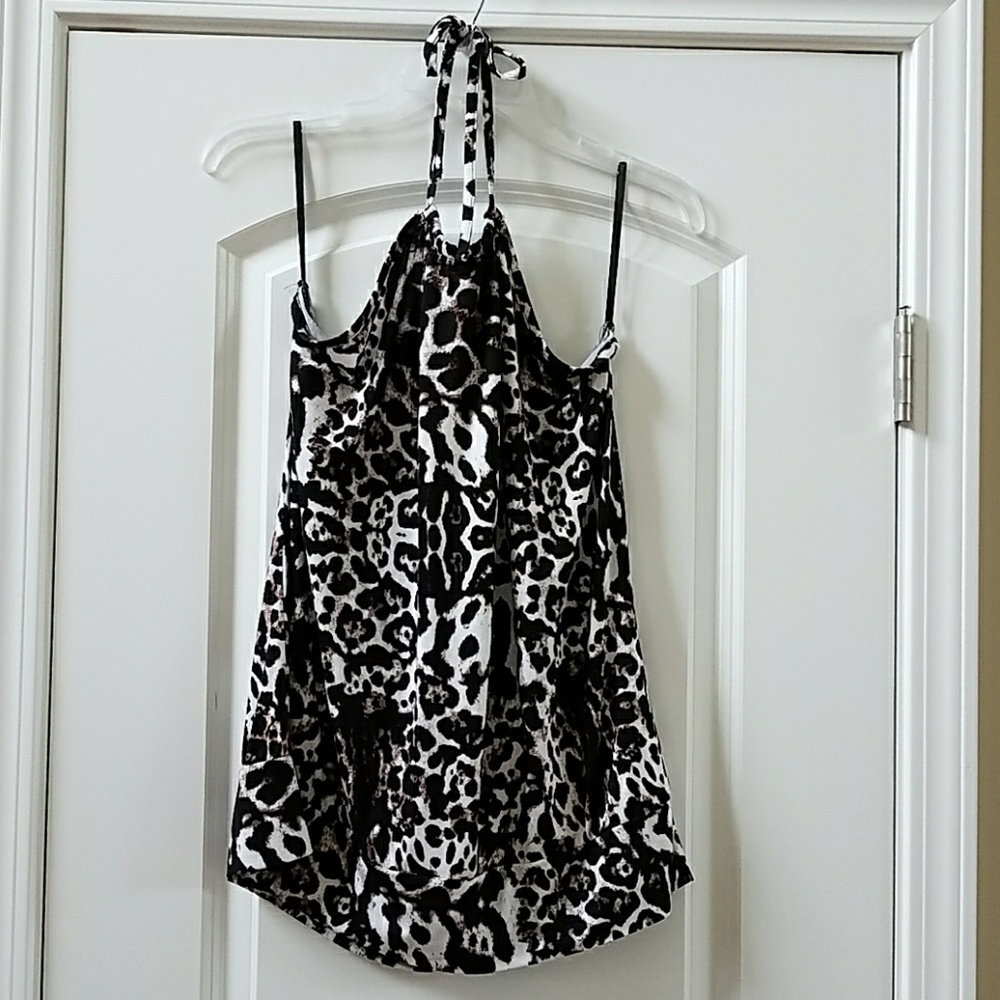 Leopard print halter top