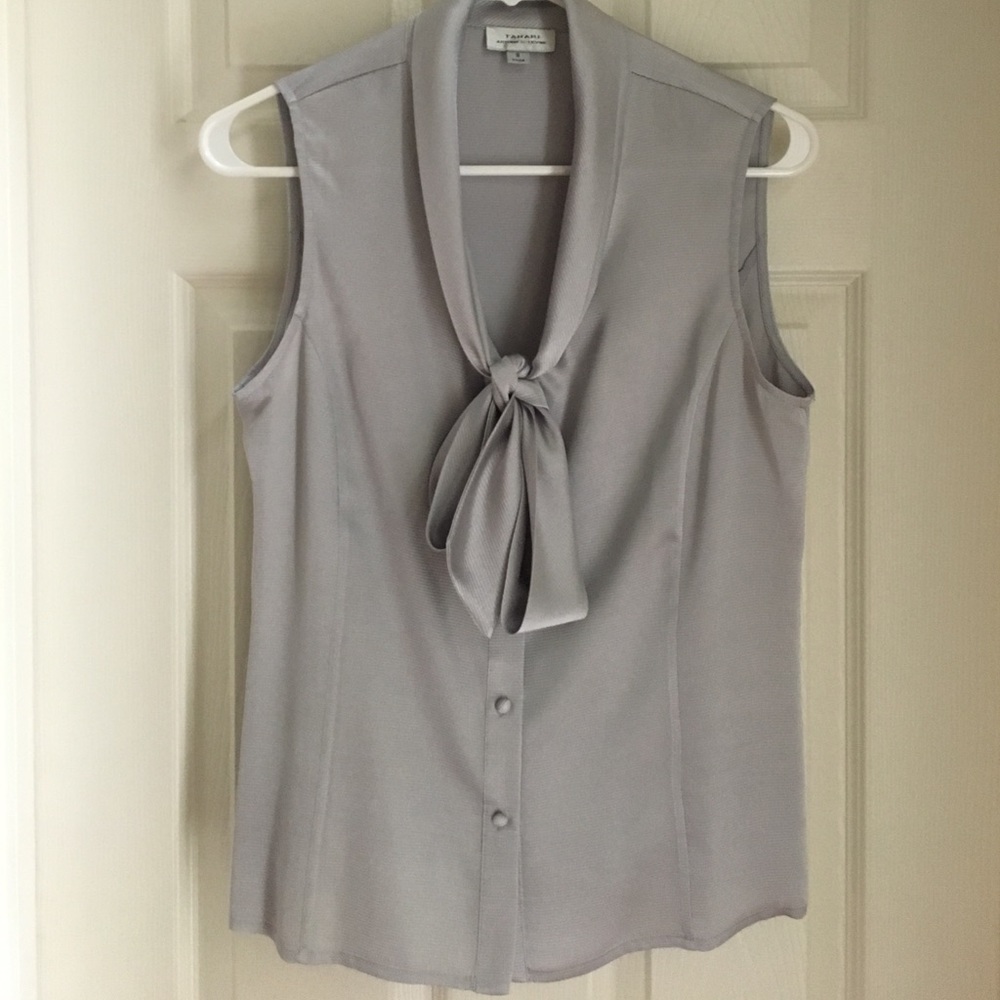 Tahari Silver Blouse