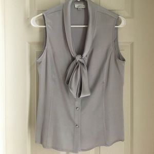 Tahari Silver Blouse