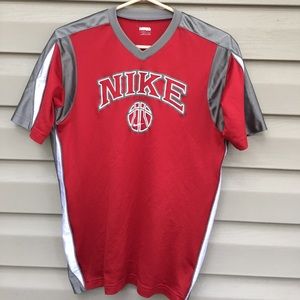 Nike boys red and gray basketball shirt  $5/25
