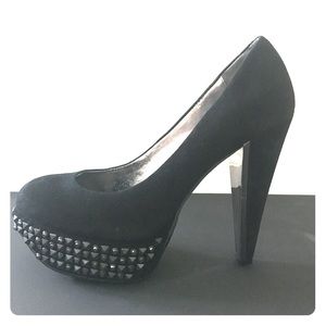 Sam Edelman York Suede Studded Heels - Size 8.5