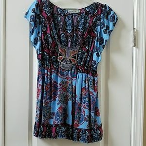 Colorful baby doll tunic