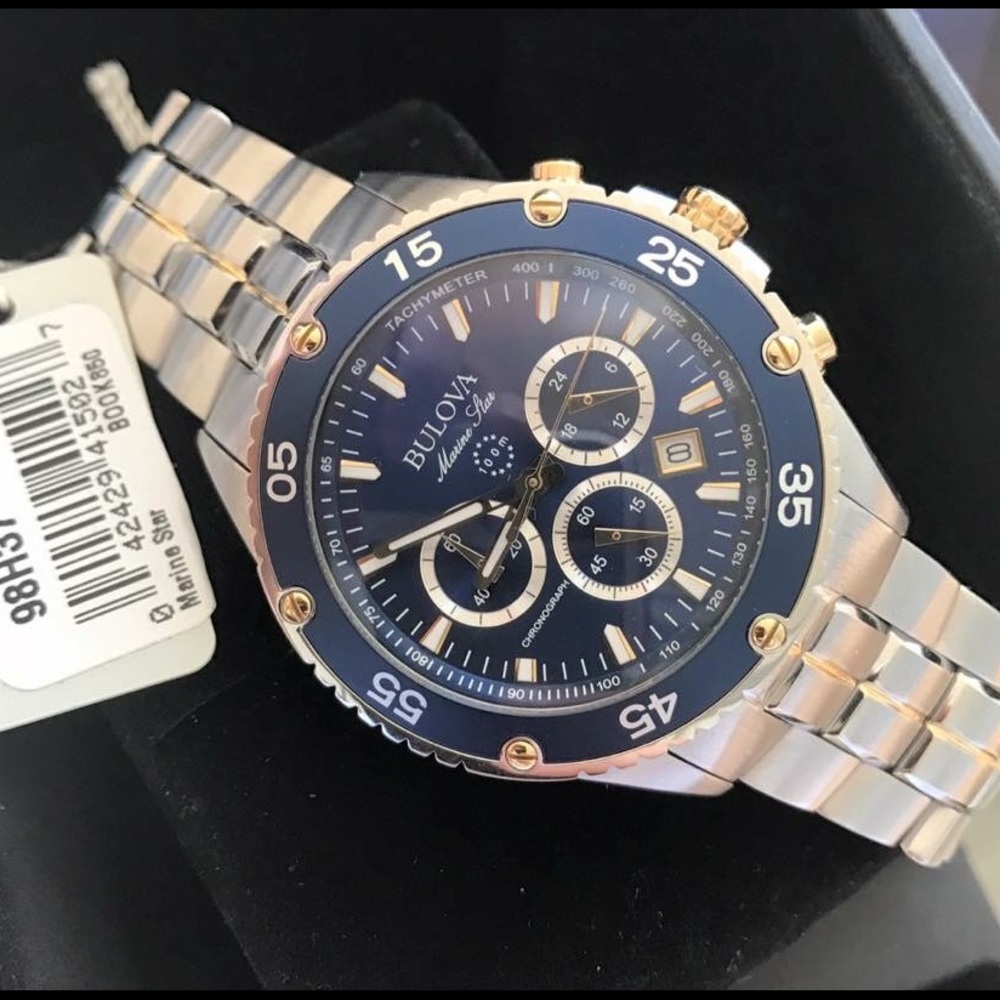 Bulova men stainless steel watch