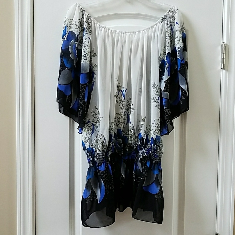 Sheer flowy blouse