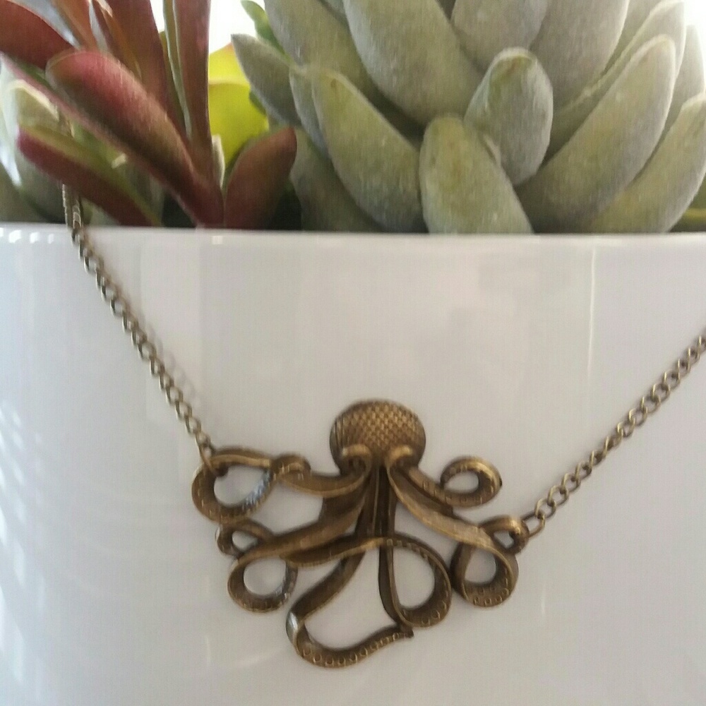 Bronze Kraken Necklace