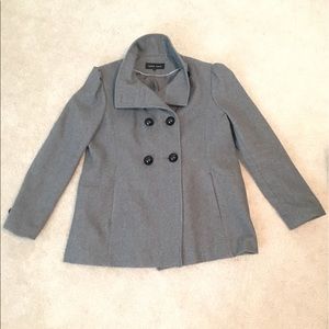 Chic Wool Grey Peacoat