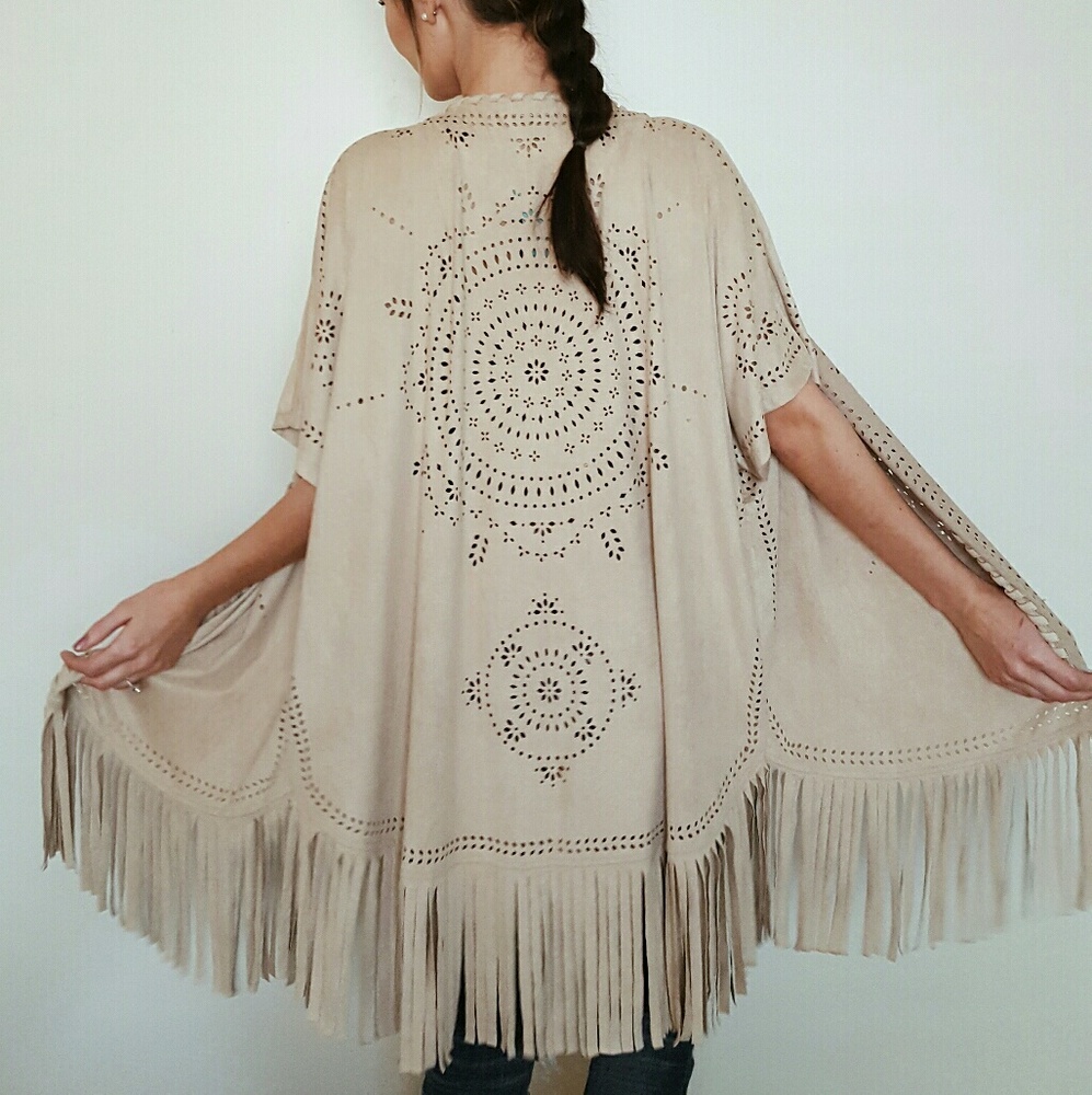Suede top w/ fringe