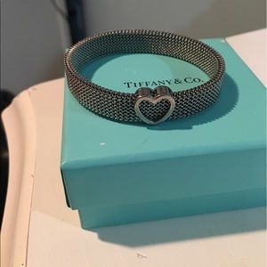 Authentic Tiffany & Co mesh heart bracelet