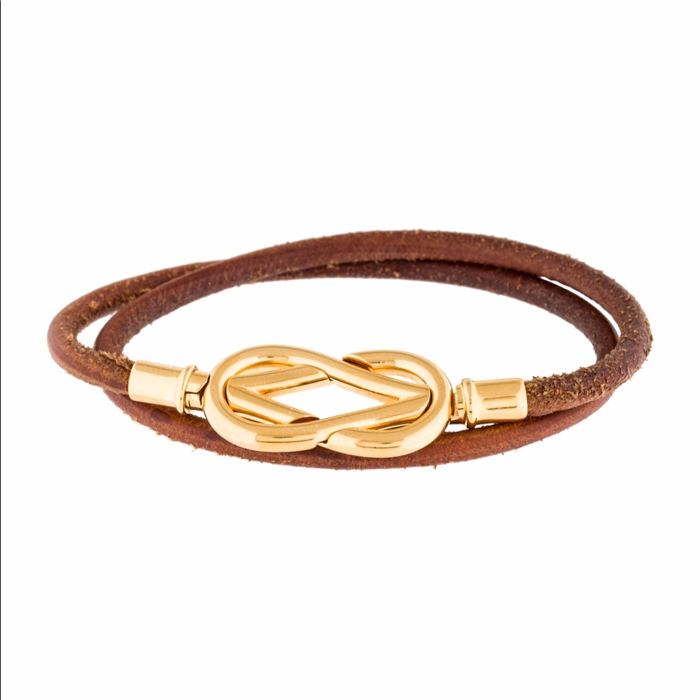 HERMES Atame Double Tour Wrap Bracelet / Choker