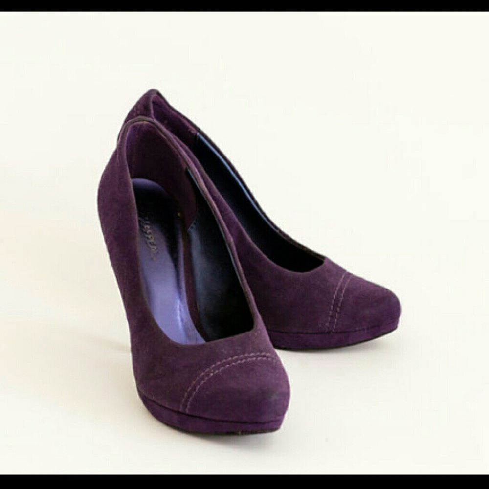 Purple Faux  Heels