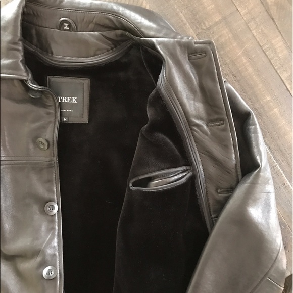 NWOT Men's Genuine Leather Coat - Picture 7 of 8