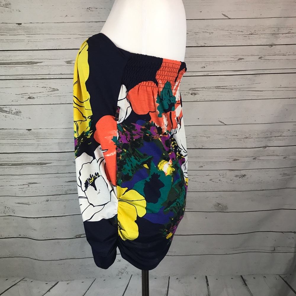 Arden B. Strapless top sweetheart neckline floral - Picture 3 of 7