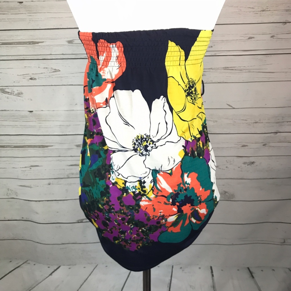 Arden B. Strapless top sweetheart neckline floral - Picture 4 of 7