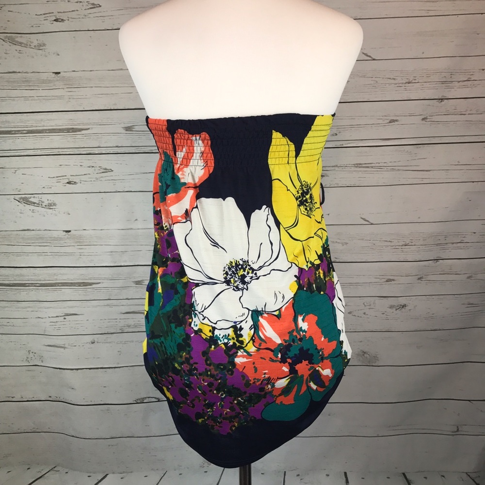 Arden B. Strapless top sweetheart neckline floral - Picture 5 of 7