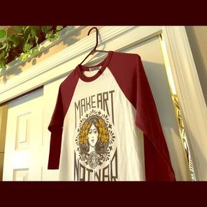 Obey Make Art Not War Baseball Tshirt Style