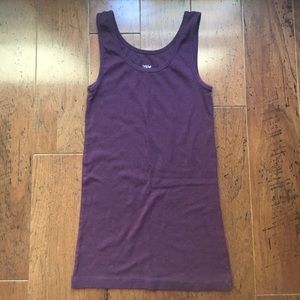 Gold sparkle maroon tank top