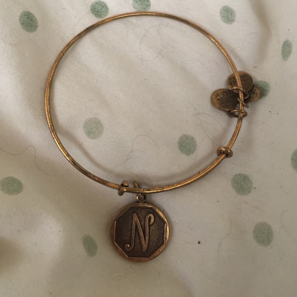 Alex ani letter n bangle bracelet