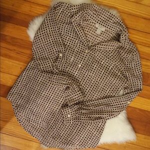 Printed Button Up Blouse