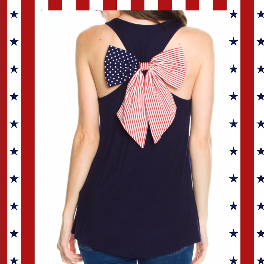 USA Bow-back Detail Tank Top