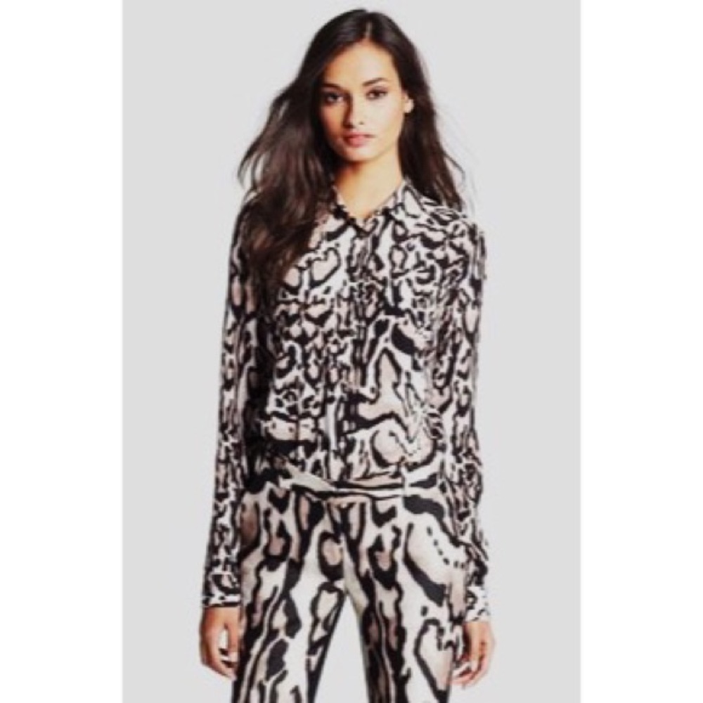 Diane Von Furstenberg Leopard Print Blouse