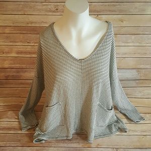 francesca's size small, black and white top