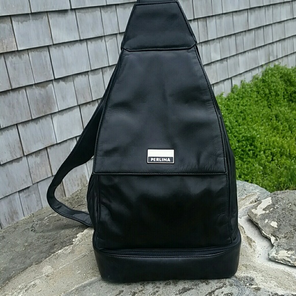 Perlina Handbags - PERLINA LEATHER ONE STRAP BACKPACK