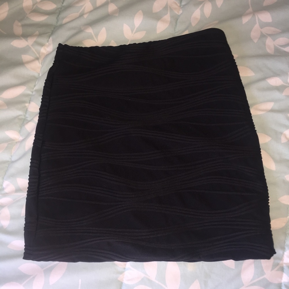 Black mini skirt