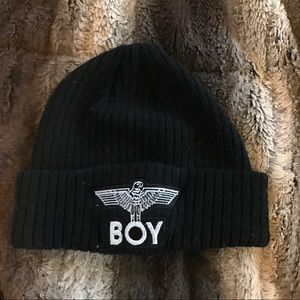 BOY London Black Beanie - Lightly worn - clean.