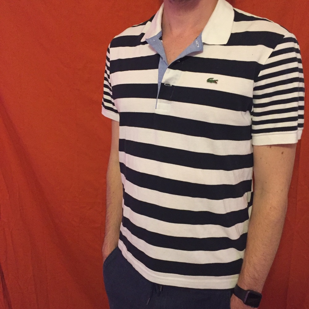 Lacoste striped polo