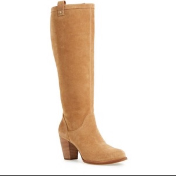 UGG Shoes - Ugg Ava Chestnut high heel knee high suede boot