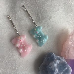 Gamer Girl Pink and Blue Pastel Bobby Pins