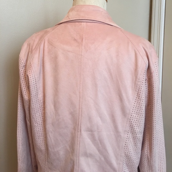 Blush Pink Suede Moto Jacket - Picture 7 of 8