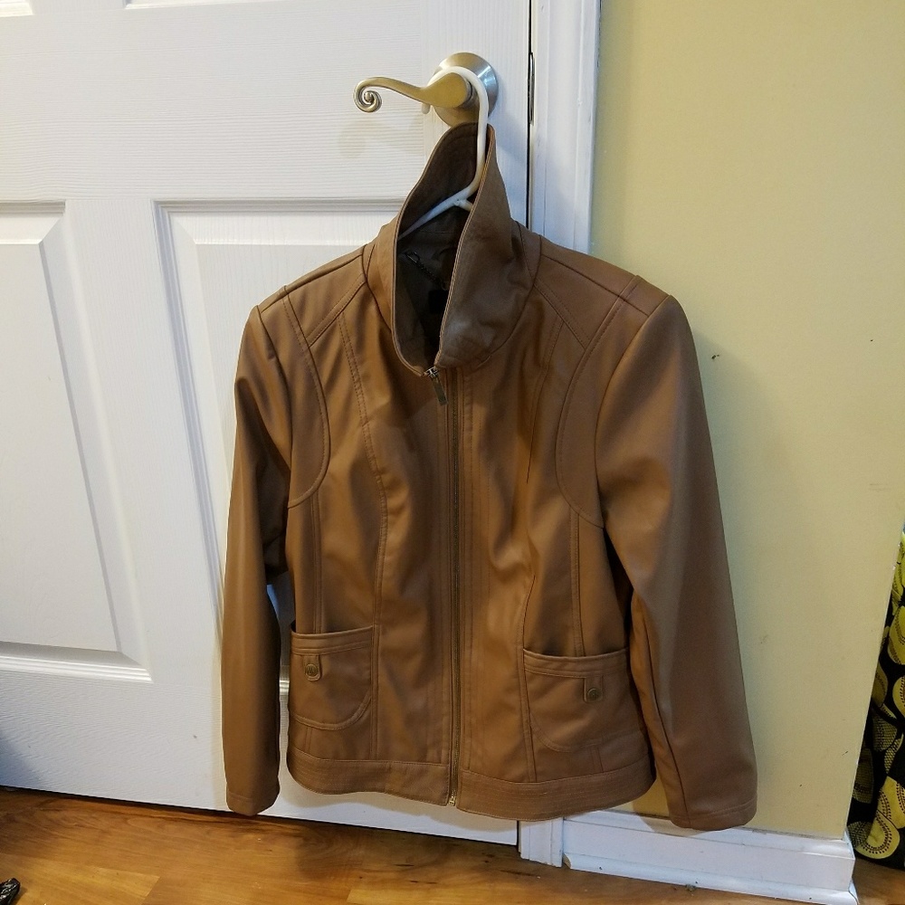 like new faux leathet jacket