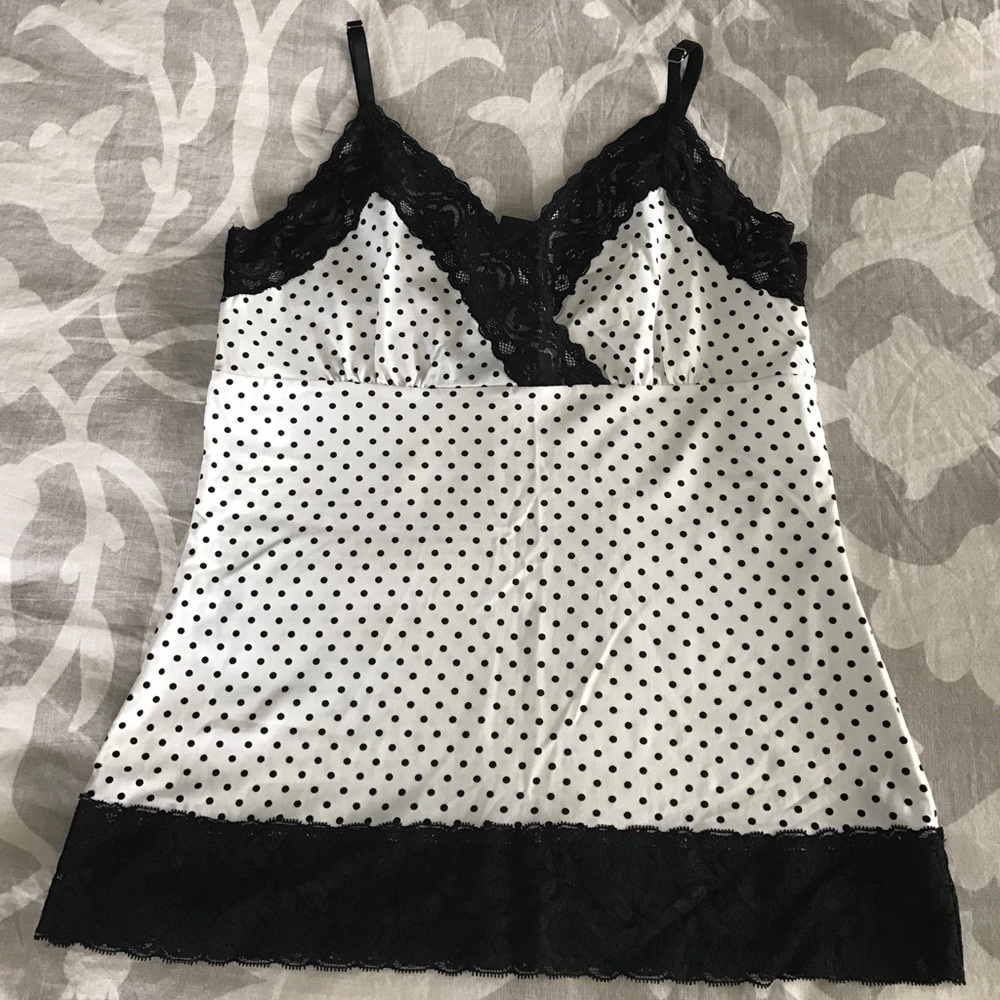Black and White, Polka Dot Tank Top