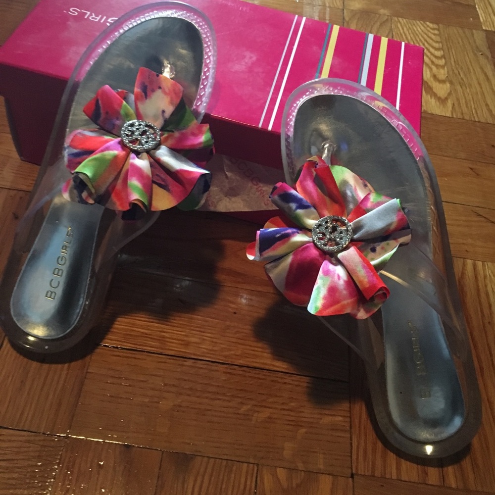 BCBG girl jelly flip flops