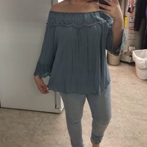 Urban Outfitters off the shoulder top.